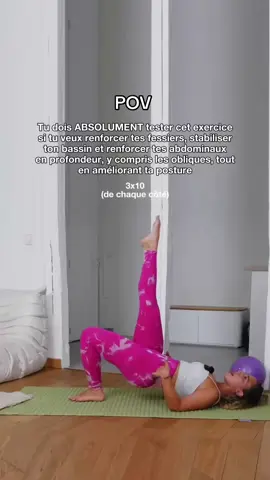 Cette posture de stabilisation est géniale pour travailler tes abdos profonds sans te blesser. C’est un vrai travail plus engageant que des crunch #glutesworkout #fitnessmotivation #fyp #routine #pilates #pilateslovers #pilatesinstructor #pilatesworkout #homeexercise #homeworkout 