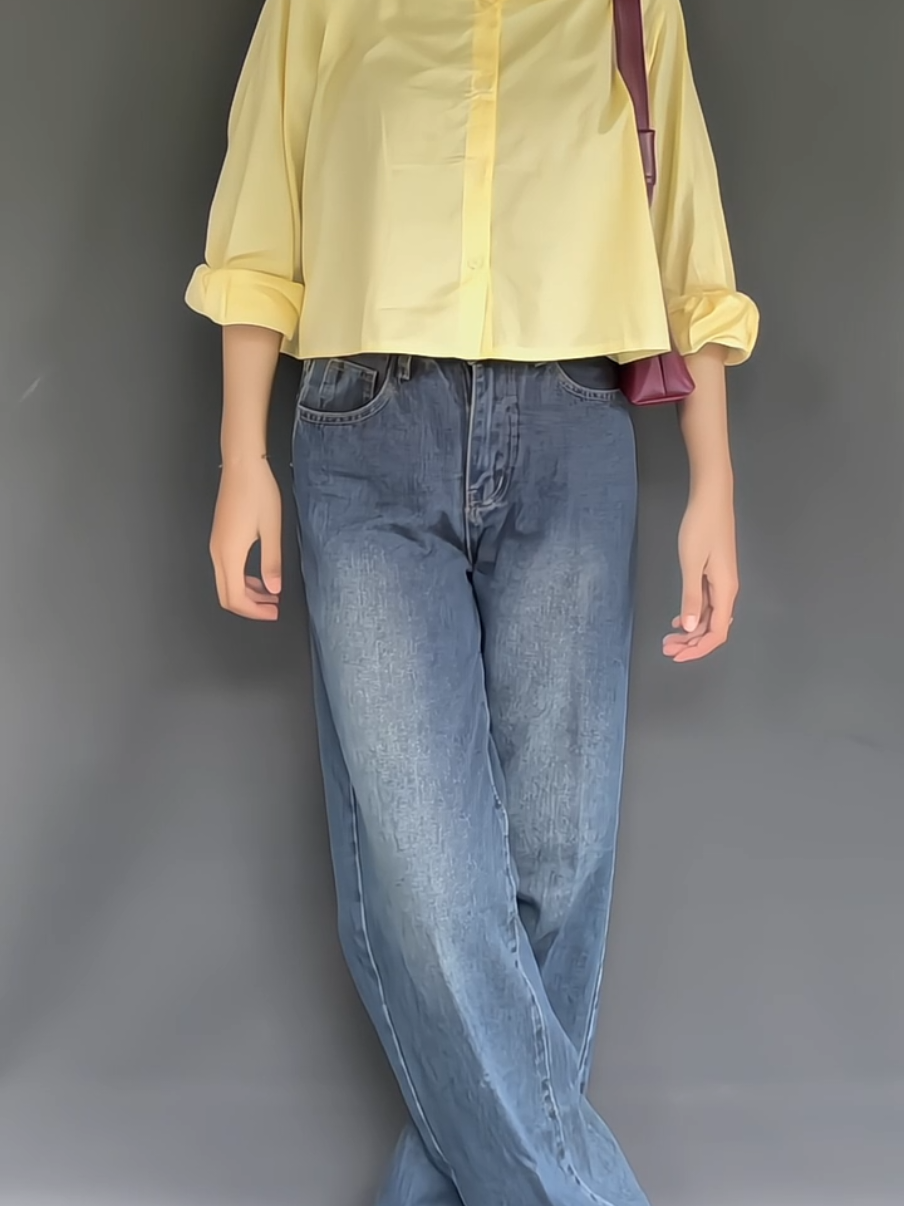 kali ini bener bener suka sama kemeja nya 😍 #kemeja#kemejacrop#alaya#outfitideas#atasanwanita 