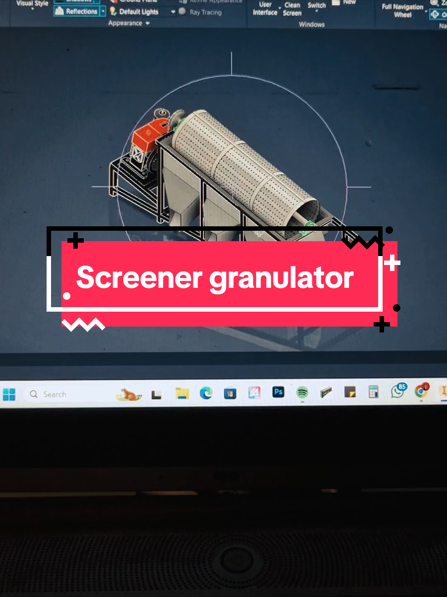 Mesin screener granulator #mechanicaldesign #mechanicalengineering #teknikmesin #fyp #3dcad #engineering 