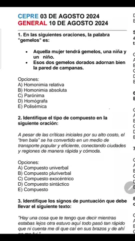 EXAMEN 03 Y 10 DE AGOSTO 2025 RESOLUCIÓN DE #RAZONAMIENTO_VERBAL ###Lenguaje #Comunicación #ExpresiónOral #HabilidadVerbal #Oratoria #Discurso #Semántica #Lingüística #Retórica #DidácticaDelLenguaje #ComprensiónLectora #ProducciónTextual #LecturaCrítica #EducaciónLingüística #ExpresiónEscrita #ComunicaciónDigital #MediosDeComunicación #Redacción #EscrituraCreativa #NarrativaDigital #LenguajeAudiovisual #Psicolingüística #Sociolingüística #LenguajeCorporal #InteracciónHumana #Argumentación #Dialéctica#IngresoUniversitario #Postulante2025 #ExamenDeAdmision #AdmisiónUniversitaria #FuturoUniversitario #SoyPostulante #EstudiaEnPerú #UniversidadPeruana #PreparaciónExamen #RumboALaUniversidad #Preuniversitario #EstudioYEsfuerzo #SueñoUniversitario #CarreraProfesional #ÉxitoAcadémico #BecaUniversitaria #MeritoAcadémico #LogroUniversitario #EducaciónSuperior #FuturoBrillante #EstudianteEjemplar #VocaciónProfesional #ÉxitoEstudiantil #UniversitariosPeruanos #EsfuerzoYDisciplina #SuperaciónPersonal #EstudioConstante #DesafíoAcadémico #MetaUniversitaria #PreparaciónPreuniversitaria