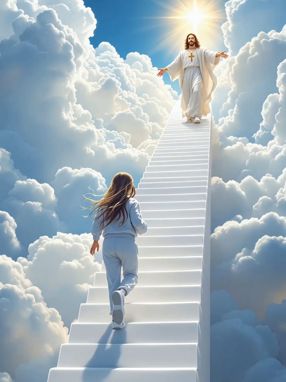 Jesus ist King #jesus #viral #stairs #heaven #Love #clouds #sky #jesuslovesyou #explore #reels #amen #hug #foryou #fyp #fy 