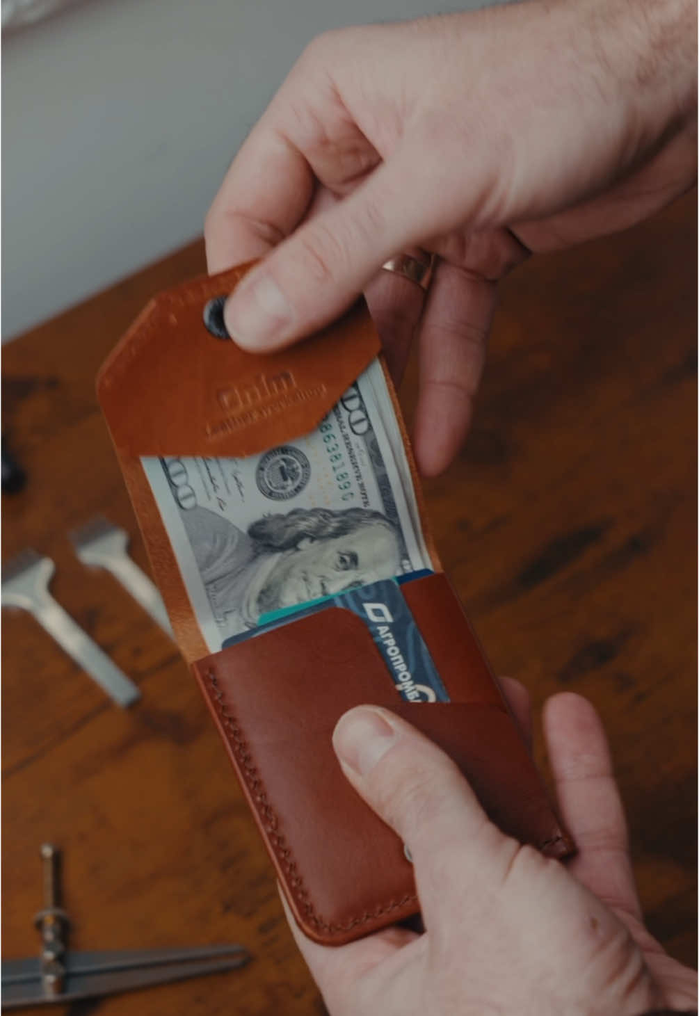 Leather wallet “Ronal” by ONIM workshop #moldova #tiraspol #chishinau #leathercraft #handmadegifts 