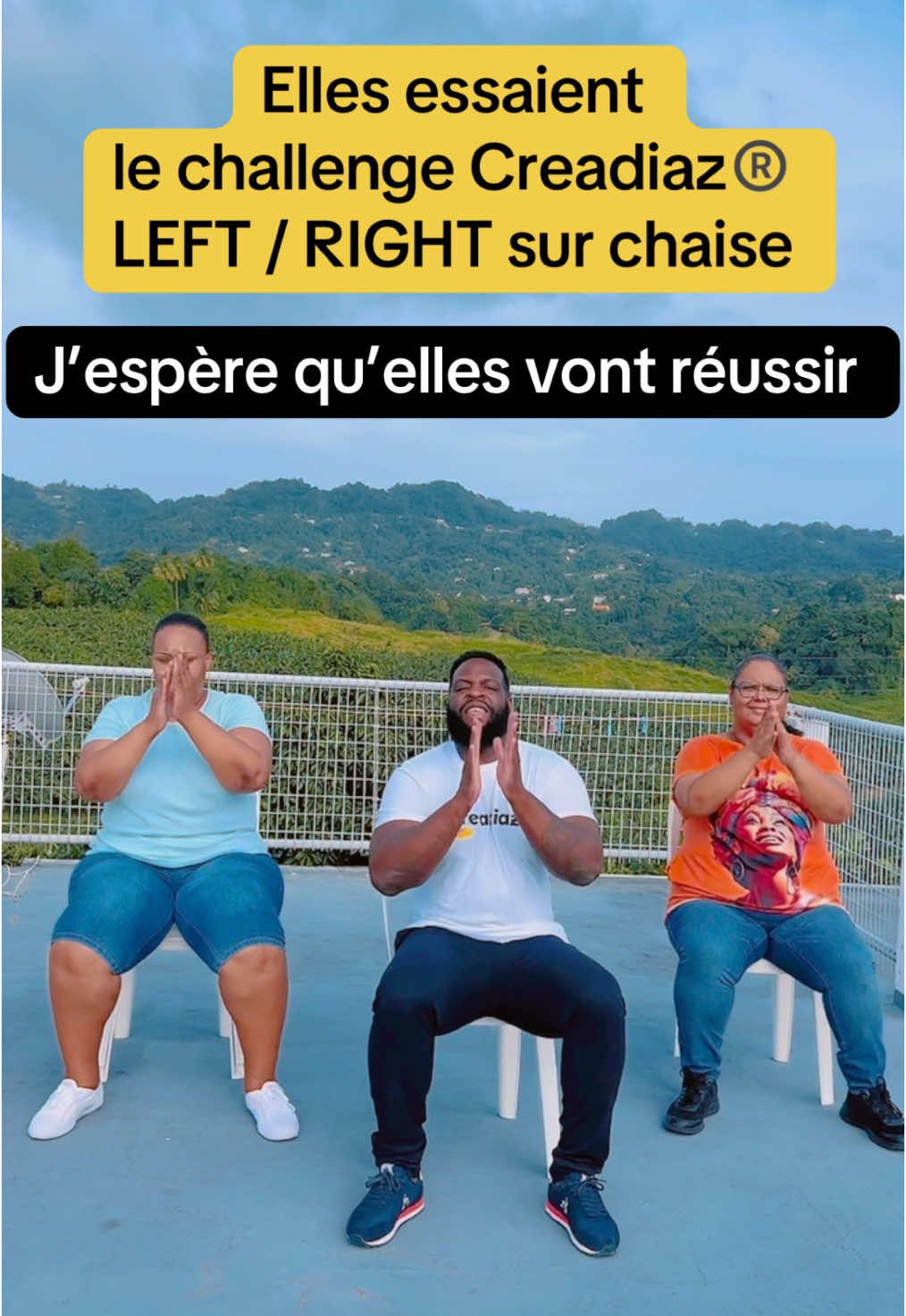 Elles testent le challenge Creadiaz®️ LEFT / RIGHT sur chaise #creadiaz #pourtoi #fyp #duo #LeftRightChallenge #leftright #mouvement #joie #restezenformememeassissurvotrechaise #foryoupage❤️❤️ 
