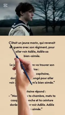 c'était un jeune marin. #adele #follovers  #histoire  #compassion #amour je ne suis pas auteur de la vidéo et tu son en arrière fond.