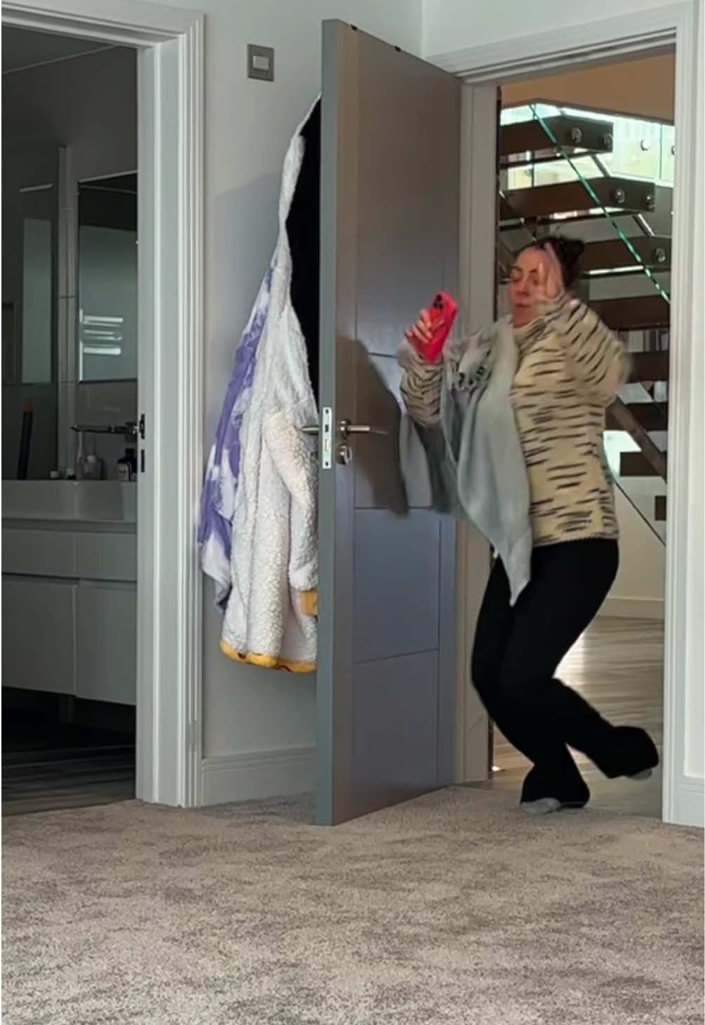 The invisible fishing line prank 😂👀