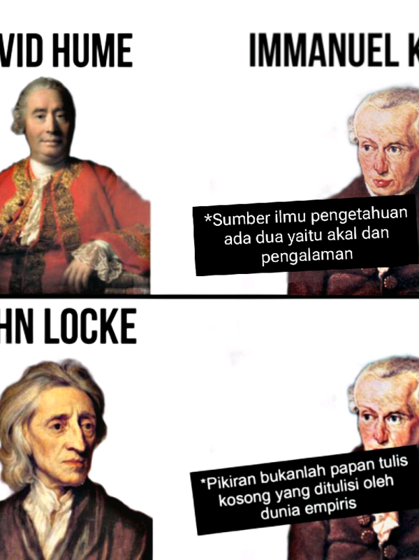 -Immanuel Kant- Immanuel Kant dikenal sebagai filsuf yang berhasil menggabungkan dua aliran pemikiran utama dalam filsafat, yaitu empirisme dan rasionalisme. Dalam karyanya yang terkenal, 