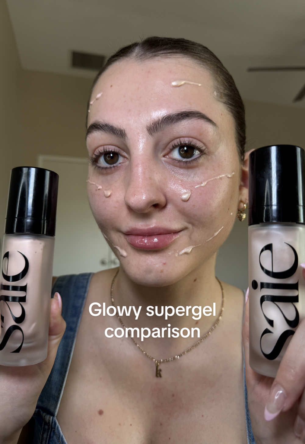 The perfect base for a dewy makeup look 💫@Saie @sephora #glowysupergel #dewyskin #dewymakeuplook #dewymakeup #glassskin #saiebeauty #starglow #warmglow #dewyprimer #makeupreview #sephora #makeuptutorial #roadto5k #roadto10k #teamwork #creatorsearchinsights #massfollowing #sephoramakeup 