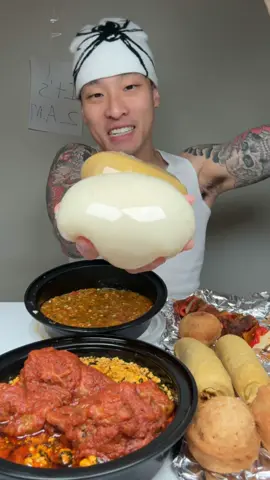 Trying fufu first time #nigerianfood #fufu #egusisoup #eating #mukbang #mukbangeatingshow #fyp 