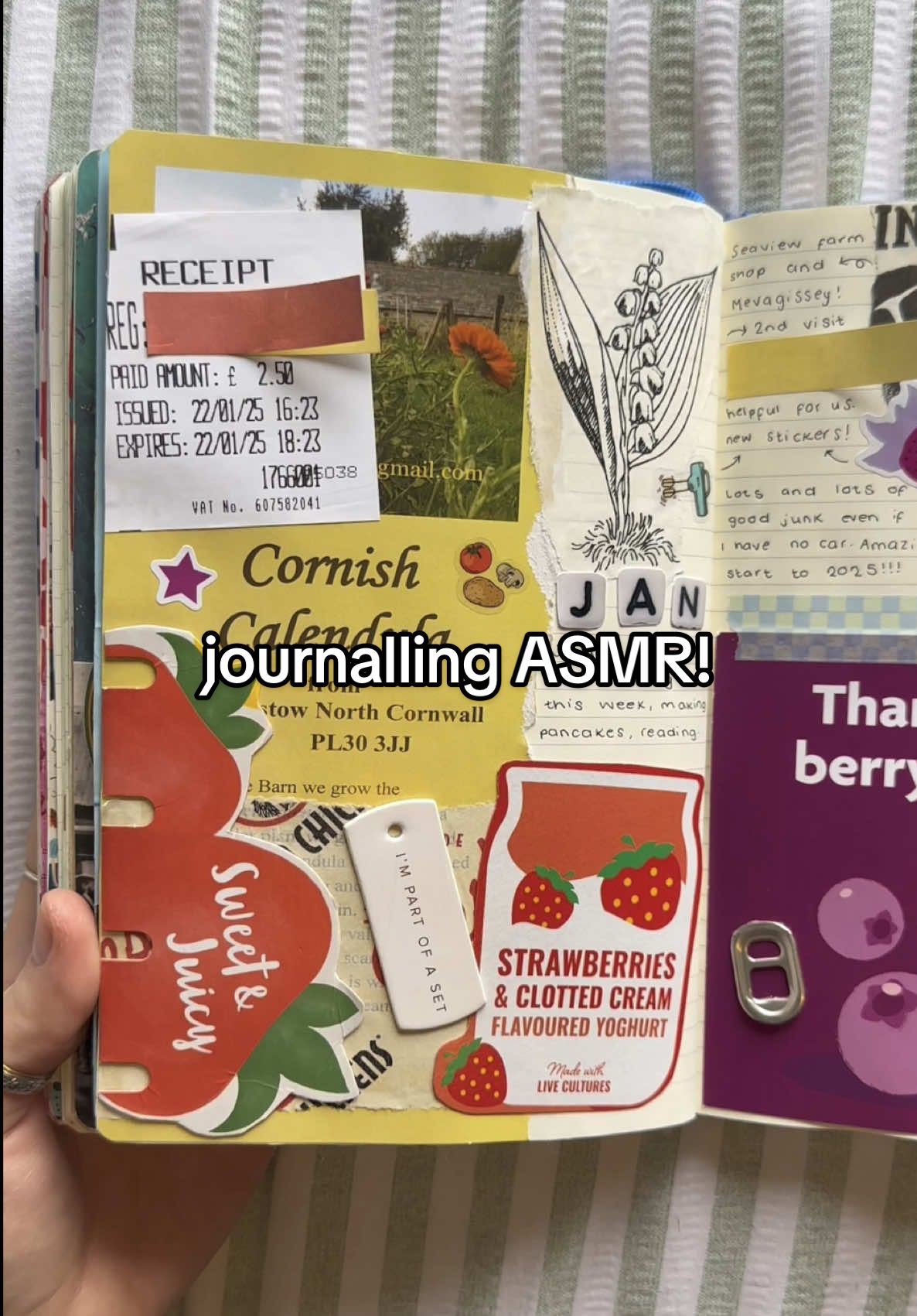 v relaxing journalling asmr! (minus the ripping sounds 🤩)  #junkjournal #journalasmr #journalwithme #journaling #journalgirl #foryou #junkjournalasmr 