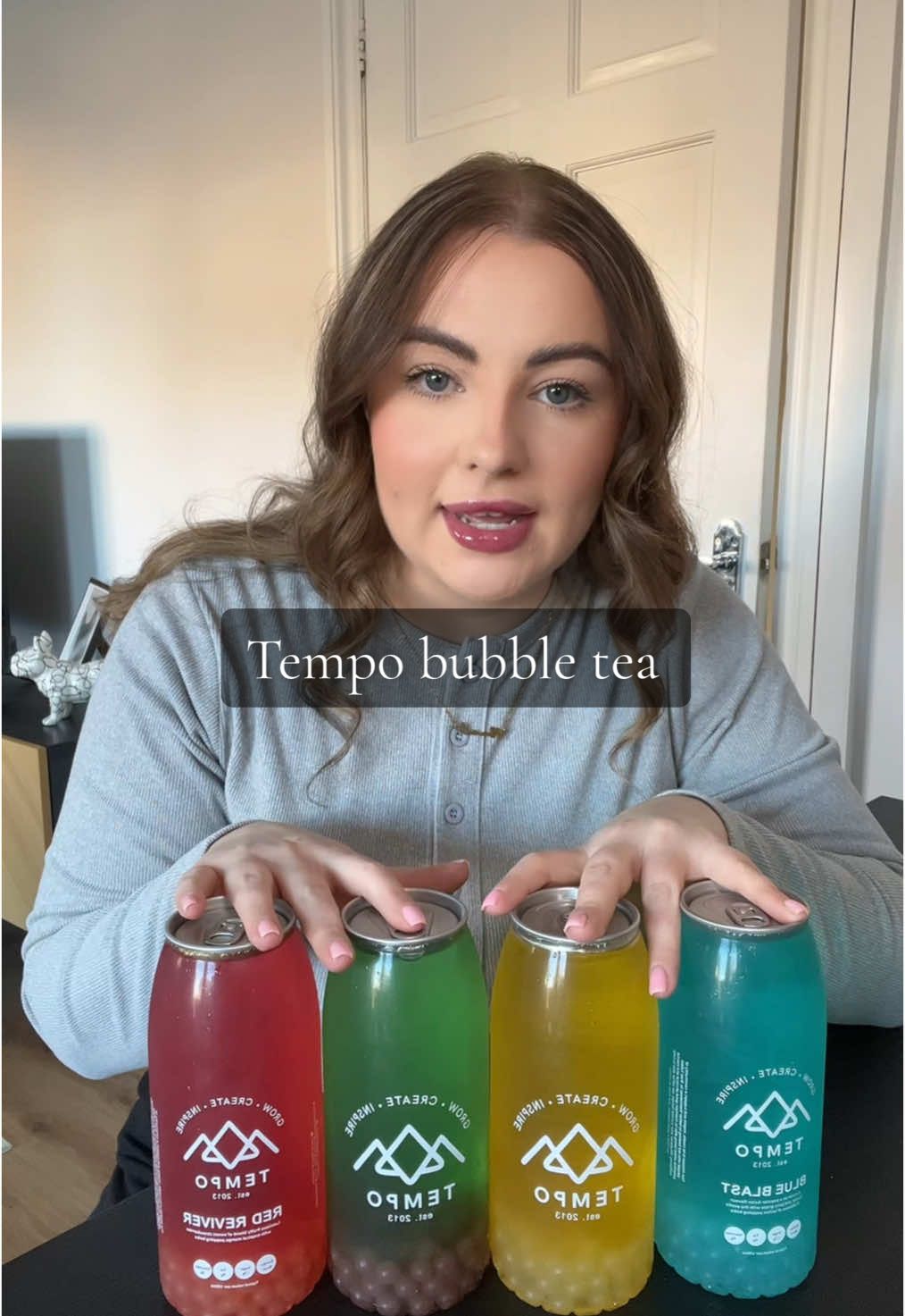 Jumped on the Bubble Tea hype with @Tempo Tea Bar cans! 😍 I love that these are low calorie, low sugar and full of vitamins and antioxidants 👏🏽 they are also Vegan friendly! #bubbletea #lowcaloriedrink #bubbleteashop #tastetest #vegan #tempo #tempobubbletea #bubbleteacans #giantbubbletea #canneddrinks #tiktokshop #lowsugar #lowsugardrinks 