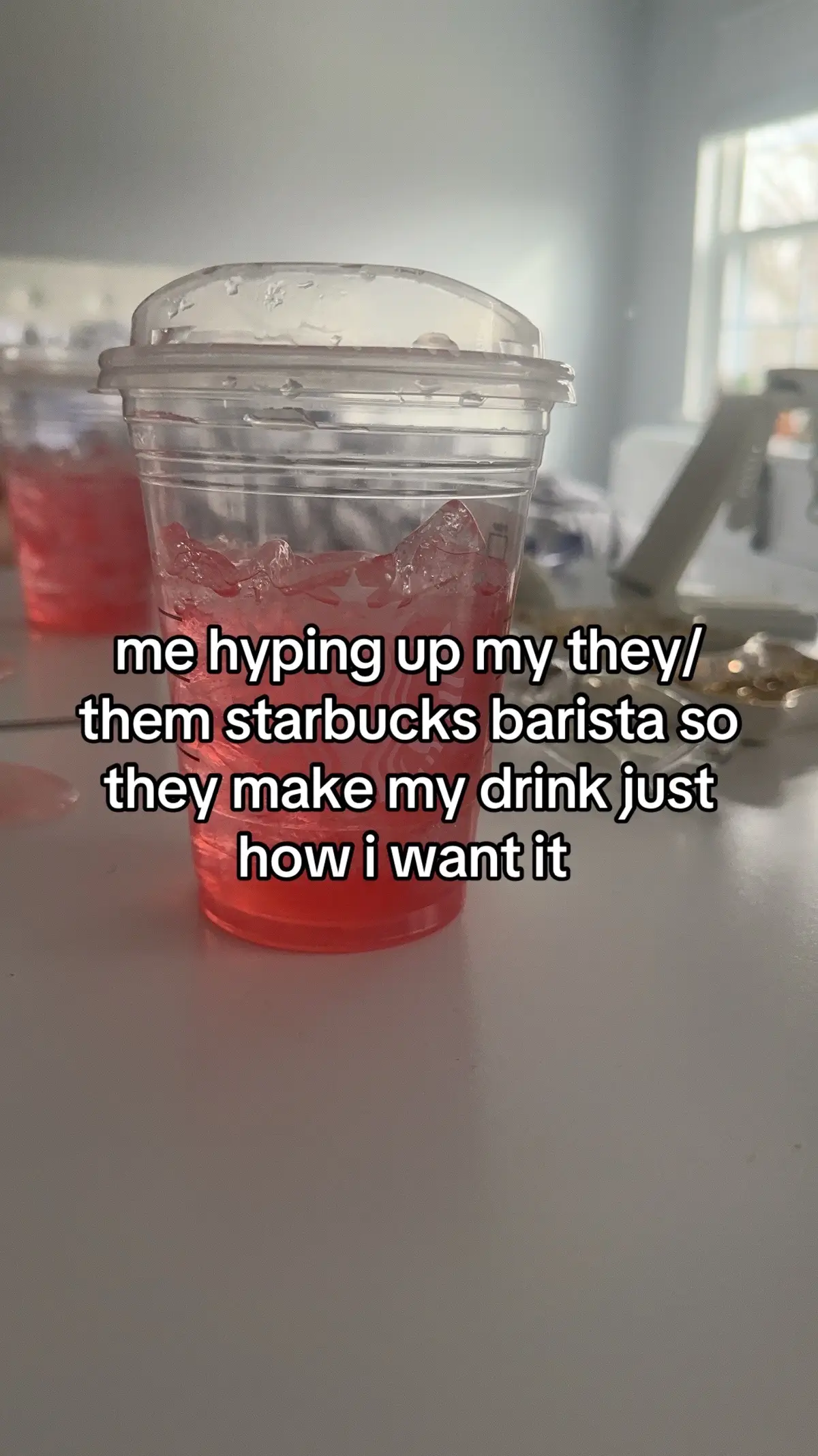 #starbucks #strawberryacai #barista #theythem #fy #fypシ #viral 