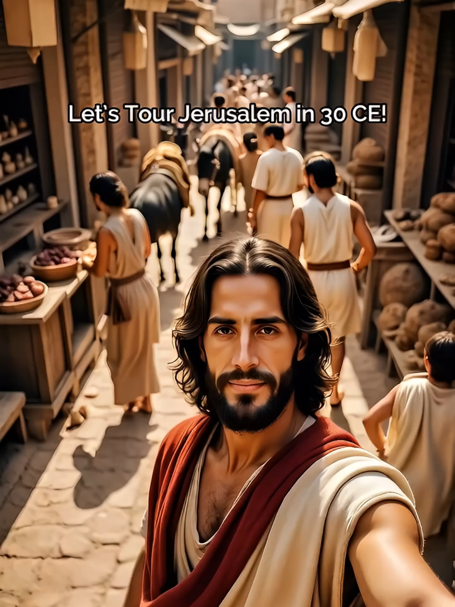 Jerusalem 30CE - Where should we explore next? @hailuoai_official Join Jesus Christ on a captivating POV tour of Jerusalem in 30 CE! Explore the Holy City with him, from the Temple Mount to the bustling markets and sacred sites. #jerusalem #biblical#history #historytok #ai #AIArt #aigenerated #ancient #usa🇺🇸 #unitedstates #animaze_ai #english #eua #holy #HistoricalVlog