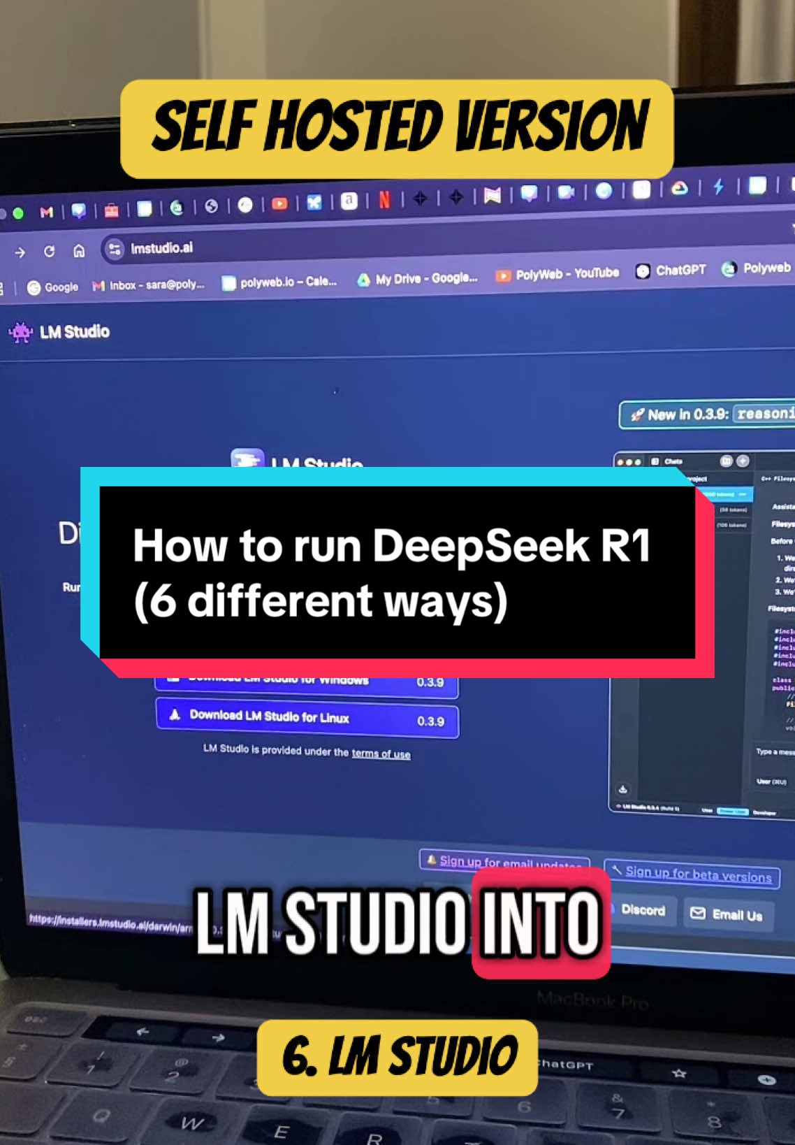 How to run DeepSeek R1: 6 Ways to Try DeepSeek Right Now Everybody is talking about DeepSeek, but do you want to try it out? Here are six different ways to access it: Official Access 🔹 DeepSeek Chat: Go to chat.deepseek.com, select DeepThink, and enable search. There’s also a mobile app! ⚠️ Concerned about data privacy? A database leak has already exposed sensitive chat histories. If you’re worried about storing your data in China, here are some alternatives: Hosted Alternatives 🔹 Groq: A distilled 70B version, hosted in the US. 🔹 Perplexity Pro Search: Hosted in the US, with adjusted weights to reduce censorship. 🔹 OpenRouter.ai: Offers access to the full model. Run It Locally 🔹 LM Studio – My new favorite way to run models on your own machine. 🔹 Ollama + OpenWebUI – Another great option for local deployment. Try these out and let me know which one works best for you! #AI #DeepSeek #ChatGPT #TechNews #Perplexity #Groq #OpenRouter #Ollama #LMStudio #aitutorial #ArtificialIntelligence #aimodels #opensource 