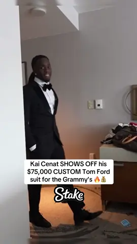 Kai Cenat SHOWS OFF his  $75,000 CUSTOM Tom Ford  suit for the Grammy’s 🔥💰 #kaicenat #kaicenatclips 