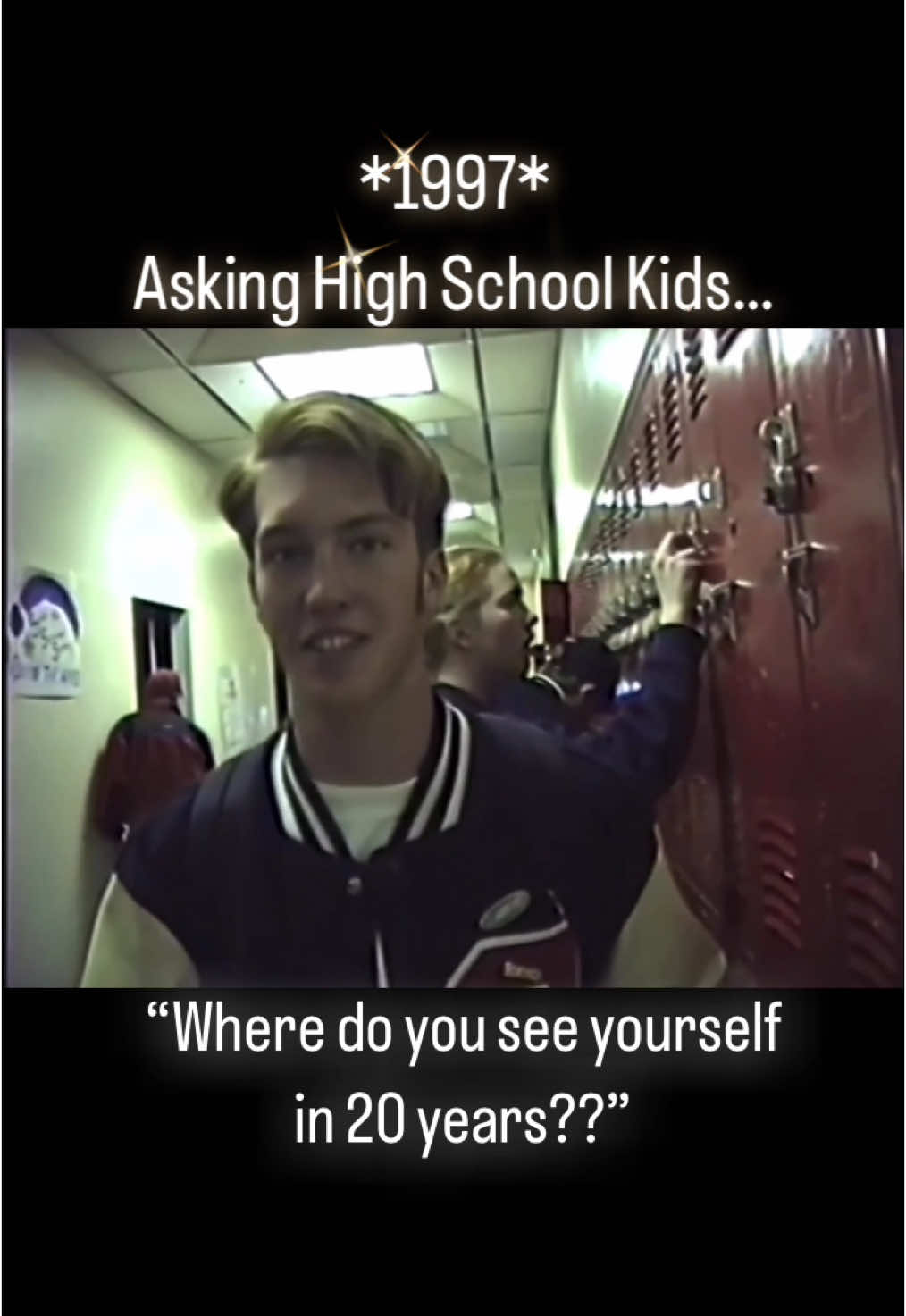 *1997* Asking High School Students… “Where do you see yourself in 20 years?”  . . . . . . . . . . . . . . . #90srewind #90style #90s #90skid #highschool #askingkids #90sbaby #90saesthetic #90sthrowback #90shair  #90sads #90scommercial  #throwback #nostalgia #nostalgic #childhood #90svintage #kidstv #retro #vintage #millenial  #memoryunlocked #90stv #80sbaby #80skid #a90slife
