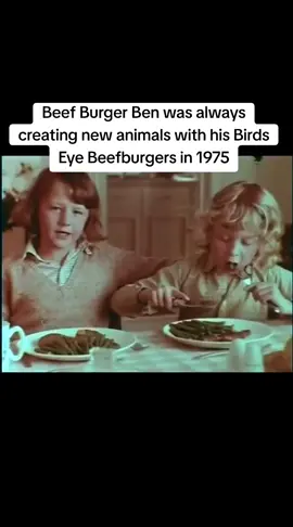 Beef Burger Ben was always creating new animals with his Birds Eye Beefburgers in 1975 nostalgia #beefburger #1975 #70s #birdseye #tv #advert #nostalgia #70snostalgia #retro #vintage #beef #burger 