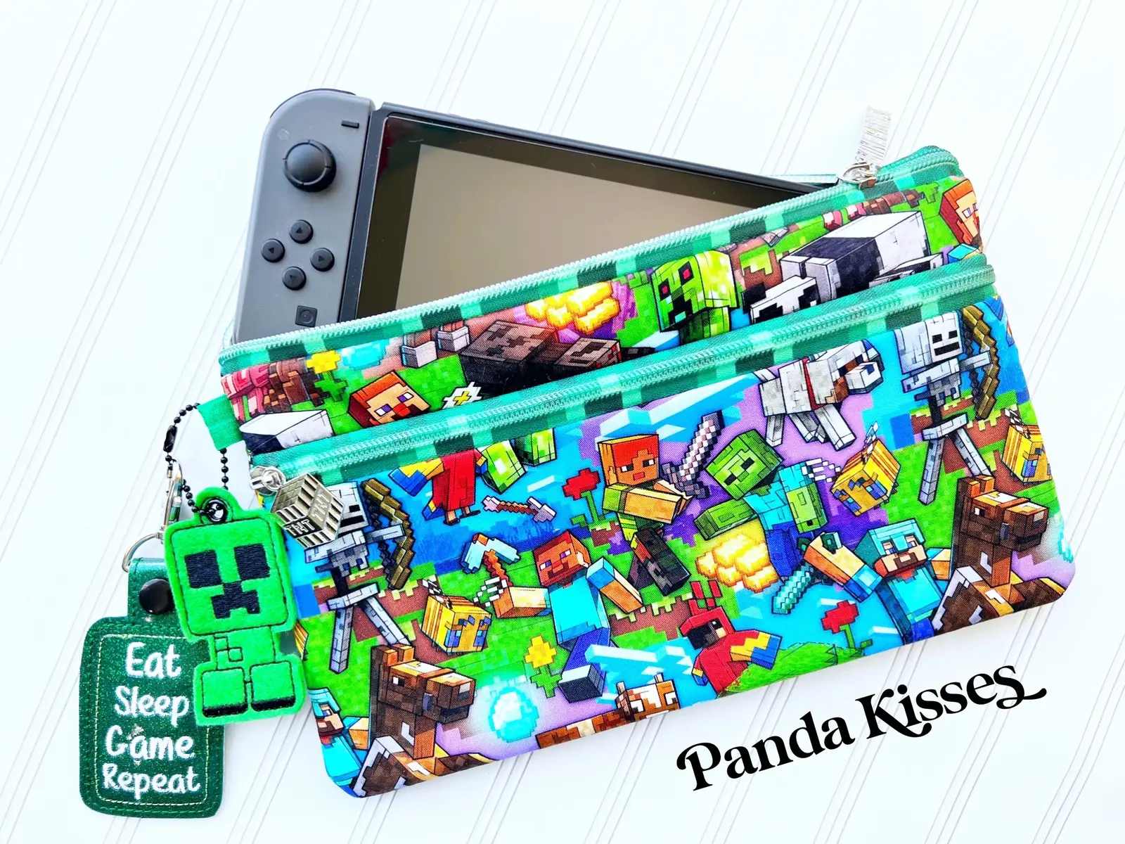 Just over here making custom bags and accessories. 😊 #SmallBusiness #pandakissescrafts #teamwork 