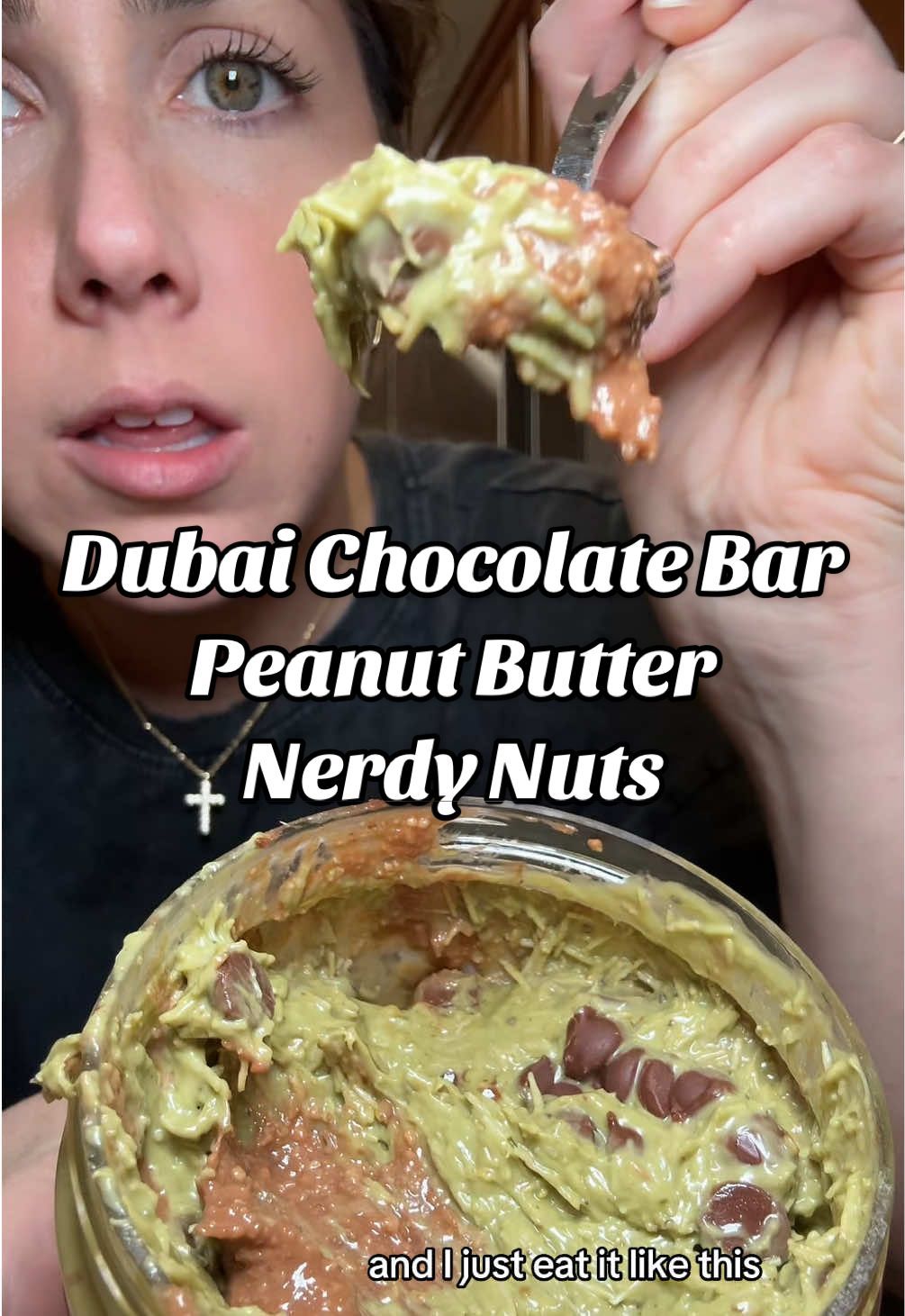 It is FINALLY back in stock! I can’t stop eating this! This Dubai chocolate peanut butter by @Nerdy Nuts Shop ! This tastes amazing! This is a 10/10! #dubaichocolate #peanutbutter #nerdynuts #foodreview #foodies #viral #foodtiktok #tiktokshop #tiktokshopping  #tiktokfinds  #spotlightfinds  #TikTokShopJumpstartSale #TikTokShopLoveAtFirstFind