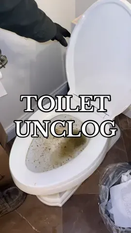 toilet clog fixed 👌 #plumbing #fyp 
