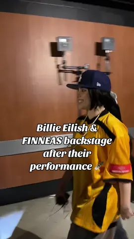 @BILLIE EILISH & @FINNEAS coming off the stage after a beautiful performance! 🪶 