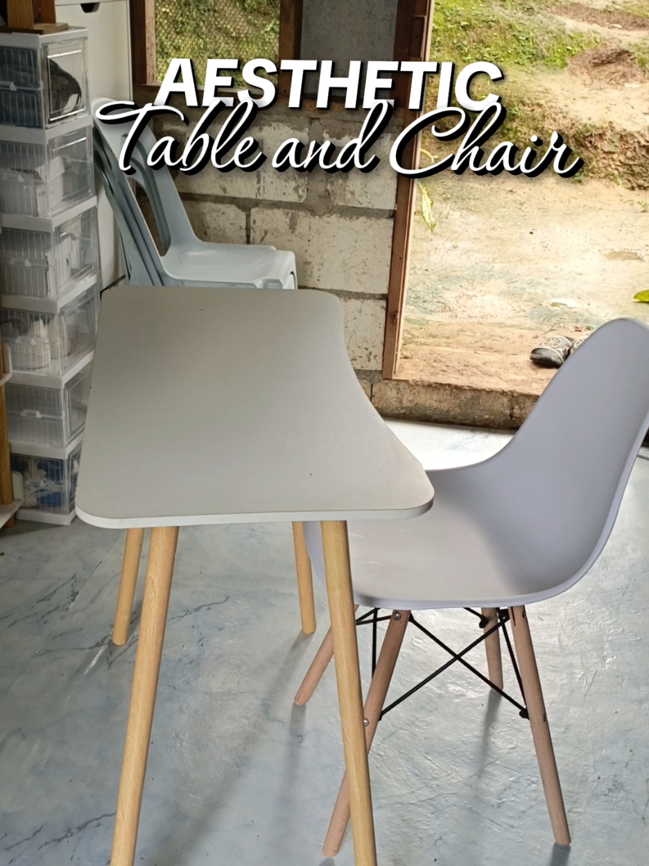 kung ganito kaganda at ka aesthetic yung chair at table mo ay talagang gaganahan ka talaga #aestheticchair #nordicchair #minimalisttableandchair #nordictable #aestheticfinds #fyp #budolfinds 