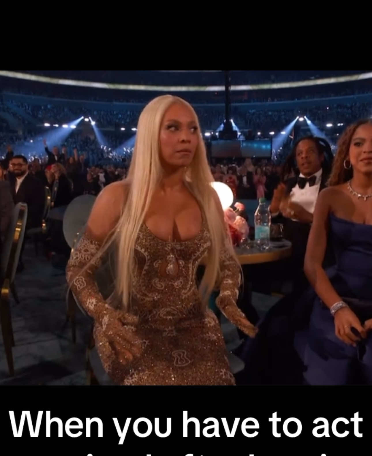 Her face 😂 #beyonce #grammys #2025 #pov #meme #fyp #foryou #shocked 