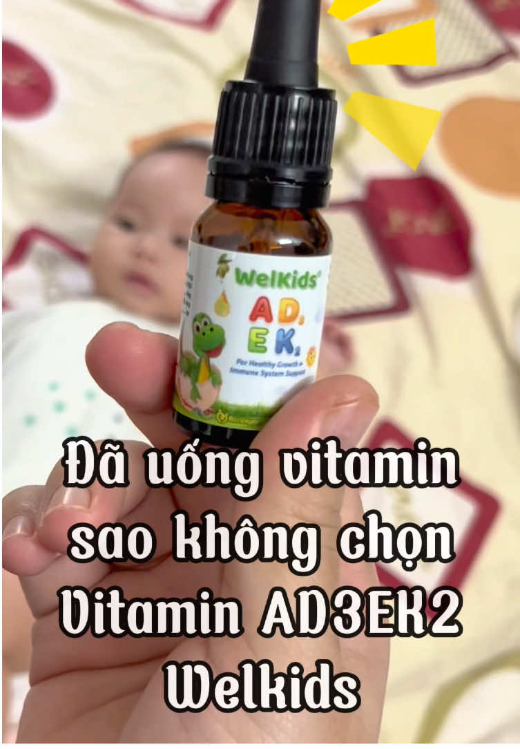 Vitamin Welkids AD3EK2 chứa 4 loại vitamin cần thiết cho bé Dùng cho bé từ sơ sinh giúp phát triển chiều cao, tăng sức đề kháng #mevabe #vitamin #d3k2 #welkids #tiktokshoptet #samtetbaovui #viral #xuhuong #vitaminchobe #CapCut 
