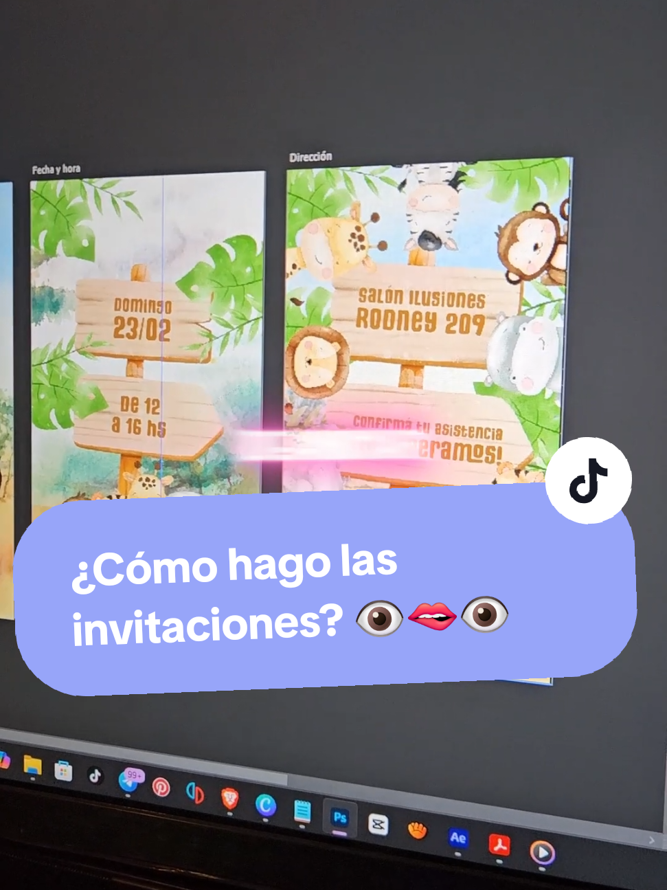 ✨ Ya que me estuvieron preguntando mucho con qué aplicaciones o programas realizo mis invitaciones, les muestro un poco del proceso creativo. Esta sería la parte del diseño y la organización de las mesas de trabajo.  ¿Qué más te gustaría saber? Dejame en comentarios 👇🏻 #invitacionesdigitales #partyideas #party #invitacionesenvideo #invitaciones #invitacionesanimadas #videoinvitacion #cumpleaños #birthday #miami #tutorial #pinterest #safari #photoshop 