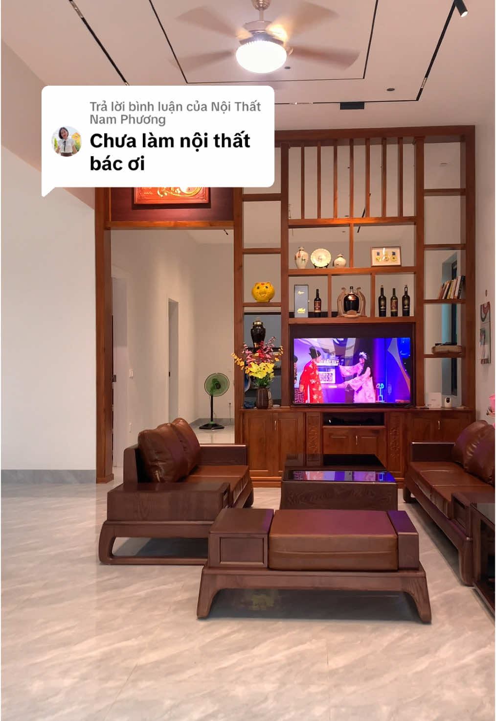 Trả lời @Nội Thất Nam Phương Kịp làm phòng khách, phòng thờ đón tết ạ #xuhuong #tet2025 #noithatdep 