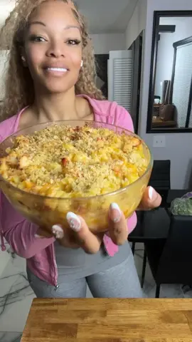 Lobster Mac at home!😋            5 lobster tails Go up to 6 tails if you want it super meaty 10 tbsp unsalted butter divided 1 1/2-2 tsp cajun seasoning 1 lb cavatappi pasta 1 1/2 cup shredded mild cheddar 1 1/2 cup shredded monterey jack 1 1/2 cup shredded gruyere 2/3 cup shredded parmesan cheese 1 tsp olive oil 2 tsp minced garlic 1/2 cup all purpose flour 2 1/4 cup heavy cream room temp 2 1/4 cup whole milk room temp 2 tsp onion powder 2 tsp garlic powder 3/4 tsp dry mustard 1/2 tsp smoked paprika 1/4 tsp cayenne powder 2 large eggs beaten 1/2 cup panko crumbs Chopped parsley for garnish 