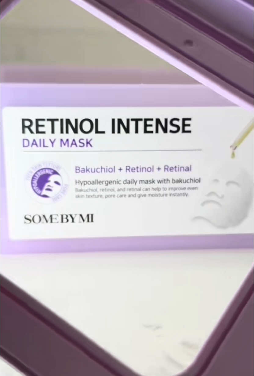 Gifted from @SOME BY MI US  Have you tried these from SOME BY MI yet! I just tried them this week. ▫️Retinol Intense Daily Mask 30 individual disposable Retinol sheet masks.  Formulated to help rejuvenate and revitalized. Contains ingredients such as Bakuchiol, Retinol to help improve skin texture and provide pores care. Also includes 8 types of hyaluronic acid.  To maintain and boost skin moisture. Making this a good anti-aging facial mask. They are soaked in a vast amount of its cloudy serum.  I really enjoy the cooling feel when applied and they fit relatively well.  After 10-15 minutes l tend to remove, my skin is nicely hydrated and refreshed. l actually like the mask quite a lot but found the packaging let it down.  Perhaps l got a faulty box, the lid doesn’t fit securely.  If knocked the lid easily comes off. If the packaging was better l would likely buy again, as these are priced well. 🔗Available on YesStyle use code: SUSAN54321 [link in bio] also on Amazon. #somebymi #somebyus #retinolforbeginners #poreminimizer #largepores #retinoltips #skincaretips #glassskin #dailyskincare #koreanskincare #Clearskin #evenskintone #facialsheetmask #sheetmask #antiaging #skincareroutine #gifted