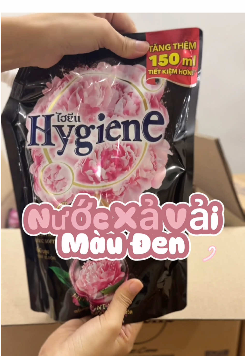 Nước xả vải Hygiene màu đen hương hoa mẫu đơn quyến rũ, không ngọt, sang trọng, lưu hương lâu #nuocxathailan #nuocxavaihygiene #tydomart #xuhuong 