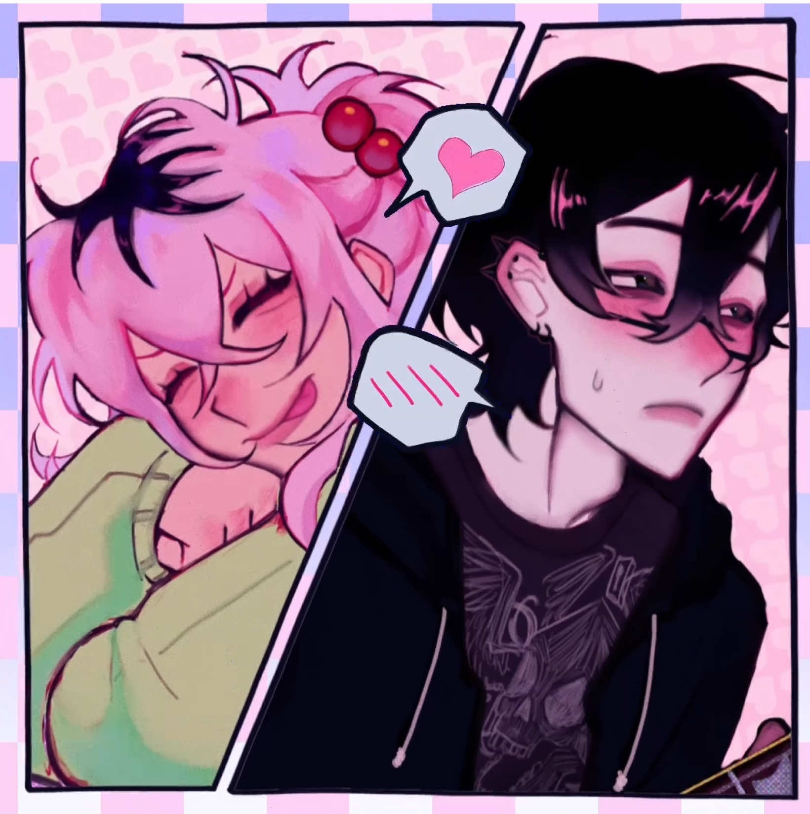 Someone has a crush #mybittersweetrockstar #oc #ocanimation #tweening #animationmeme #ocart #ibispaint  #AM #xybca #drawing #trending #alightmotion 