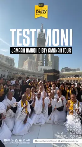 Alhamdulillah, perjalanan suci bersama Disty Amanah Tour begitu berkesan! ✨  Pelayanan ramah, fasilitas nyaman, dan bimbingan ibadah yang maksimal membuat pengalaman umrah ini tak terlupakan. Terima kasih Disty Amanah Tour, telah mewujudkan impian kami untuk beribadah dengan tenang dan khusyuk (Kata Mereka). Bagi yang ingin merasakan perjalanan ibadah yang amanah dan penuh berkah, Disty Amanah Tour adalah pilihan terbaik! 🕋💫 . . . #UmrahBerkesan #DistyAmanahTour #IbadahMakinKhusyuk 