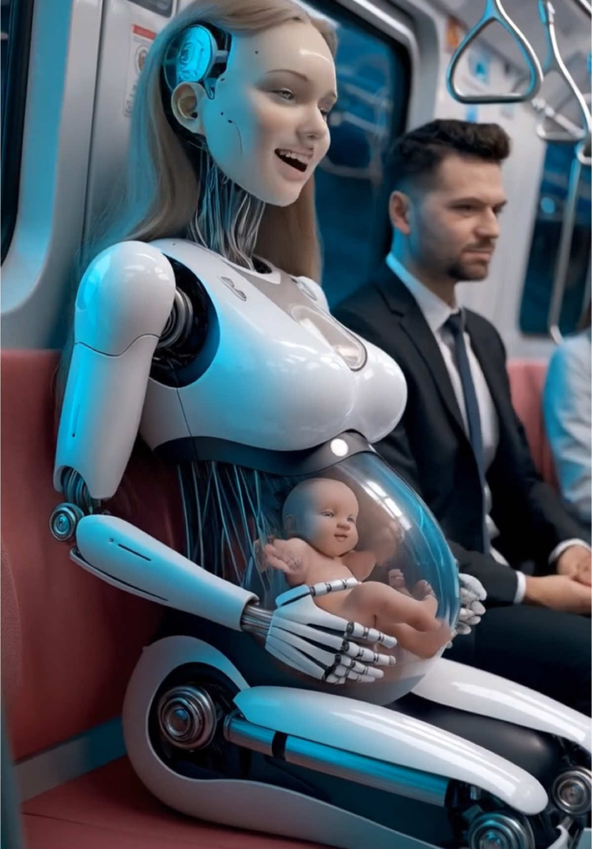 I wanted to enter the train before him so I blocked his way😀 #loveatfirstsight #pregnancyjourney #pregnantlife #pregnancyannouncement 