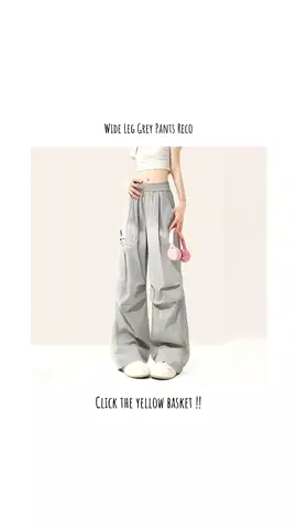 grey wide leg bow pants 🎀 #widelegpants #bowpants #greypants #pants #cargopants #womenoutfit #OOTD #ootdfashion #fyp #viral #envshop #recommendations 