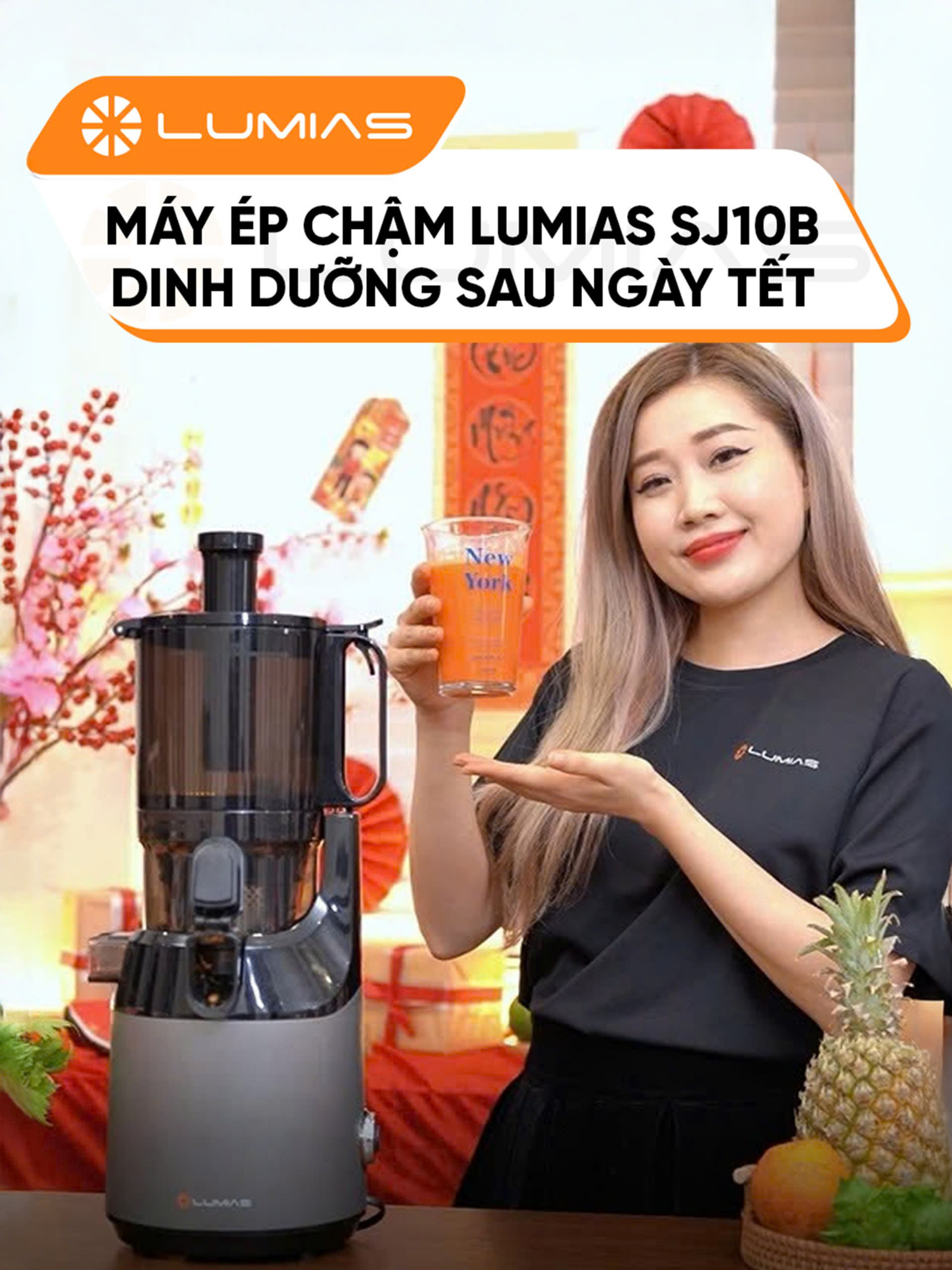Lên thực đơn dinh dưỡng sau ngày tết với máy ép chậm Lumias SJ10B  #lumias #lumiasvietnam #hoplongecommerce #gigavn #mayepcham #mayepchamlumias #lumiassj10b