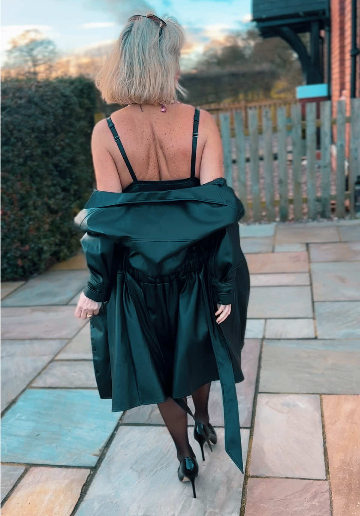 Bit of fun in a faux leather outfit and my high heel. Here’s to a fabulous day ❤️👠#highheelshoes #legs #exflightattendant #maturewoman #minidress #pinup 