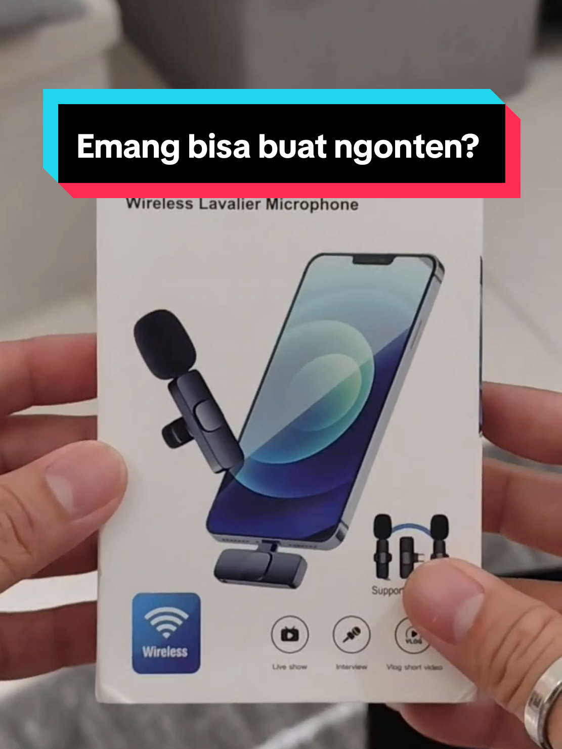 Emang bisa dibuat ngonten??? Mic wireless ini udh lumayan loh buat support video temen-temen #micwireless #micwirelesstermurah #belanjaditiktok #fyp 