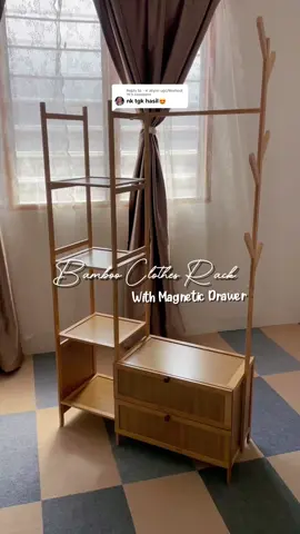 Replying to @˙⋆✮ atynn ugc/livehost ۫ ꣑ৎ Part 2- Hasil kerja keras husband 😆🙌🏻 #bamboo #bambooclothes #bambooclothesreview #dryingclothesrack 