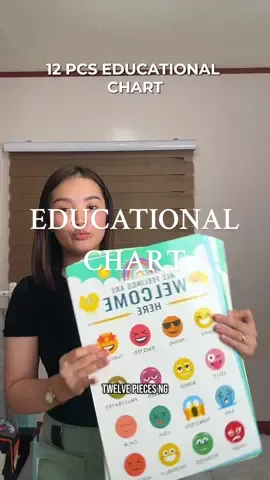 12pcs Educational chart. Affordablet pero vibrant prints and madaming included na topics! Best purchase para sa early education ng mga kids #educationalchart #educationaltoys #kidslearning #toddlerlearning 