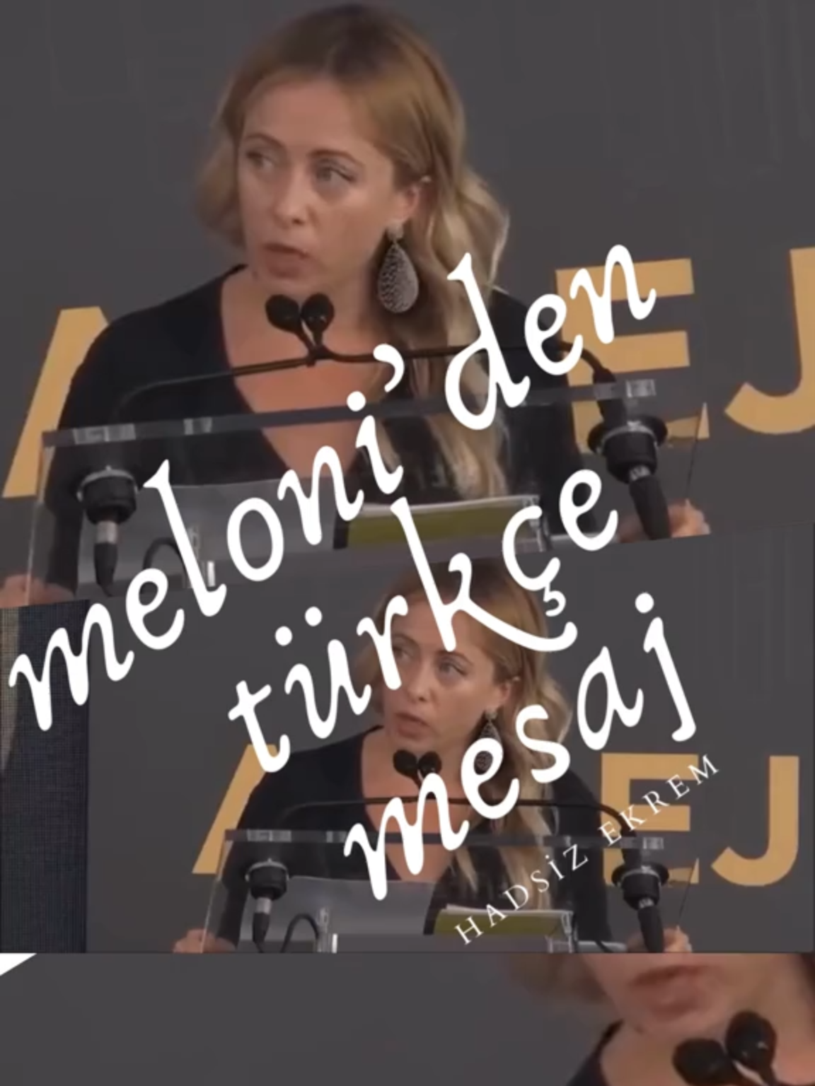 meloni den türkçe mesaj :))#meloni #receptayyiperdogan #komedi #funny #comic #türkiye #hakanfidan🇹🇷 #ekremimamoglu #komik #azerbaijan #azerbaycan🇦🇿 #aşk #Love