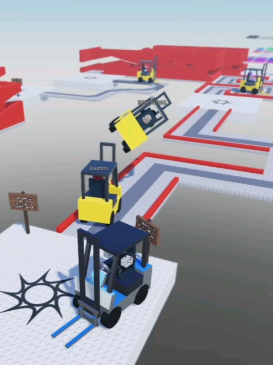 ROBLOX Obby Forklift 🐼🤣  #roblox #fun 