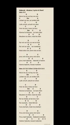 MAKEREK - Família Alkatraz •|| Lyrics & Chord 🤘👹  #alcatraz #loveguitar #chordgitar #keysare #fyp #CapCut 