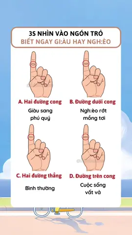 Nhìn vào ngón trỏ biết ngay sang giau #vanmenh #tuongso #xuhuong2025 #tết2025 #fyp 