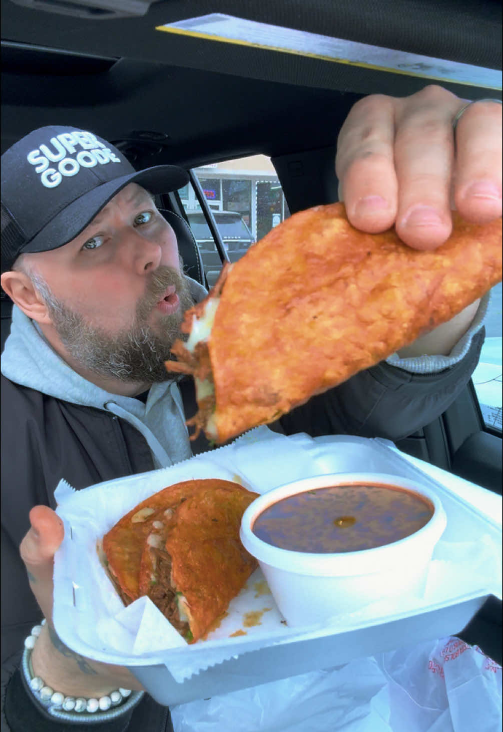 Quesabirria tacos from Taqueria Los Sombreros in the Chicago suburb of Des Plaines, IL.  #Foodie #foodreview #birriatacos #tacolovers #comfortfood #flavorexplosion #viraleats #foodstagram #nomnom #droolworthy #yummyeats #eatwithme #foodiesunite #instafood #foodieadventures