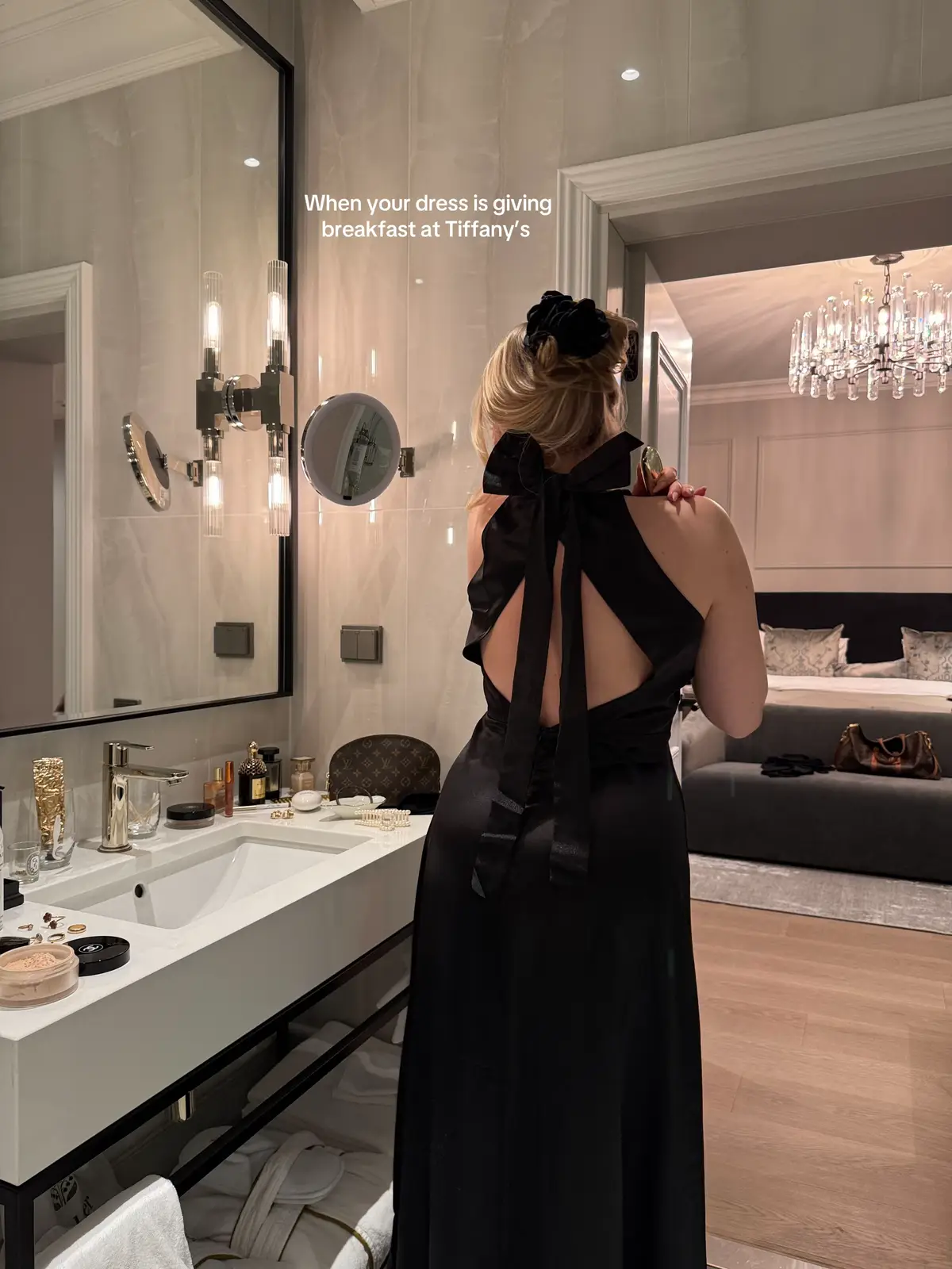 @rihoas_official AD | #rihoasdress #rihoaspartner #blackdress #longdress #breakfastattiffanys #audreyhepburn 