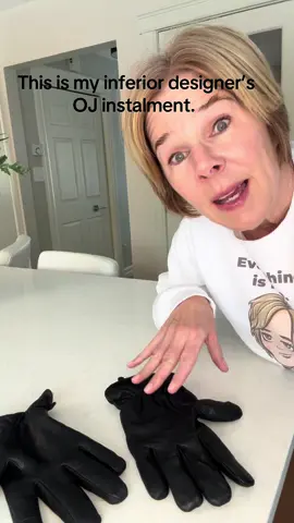 We all know a pair of dark leather gloves can add a pop of danger to any space. #OJ #gloves #interiordesigner #comediansoftiktok #husbandsoftiktok #funnyreel #comedyvideos #homedecorideas 
