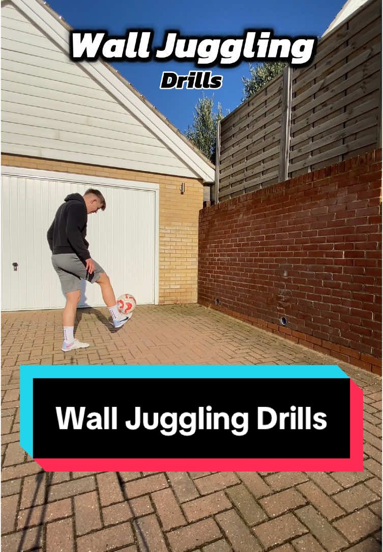 Wall Juggling Drills for Footballers!  #footballdrills 