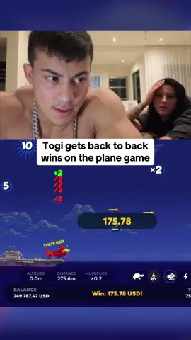 Togi gets back to back wins on the plane game #kickstreaming #togi 
